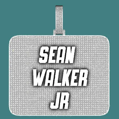 CUSTOM LETTER NECKLACE 3D BIG SQUARE sold by The GUU Shop