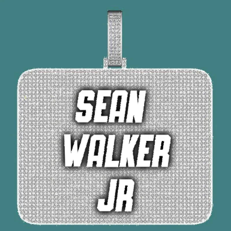 CUSTOM LETTER NECKLACE 3D BIG SQUARE sold by The GUU Shop