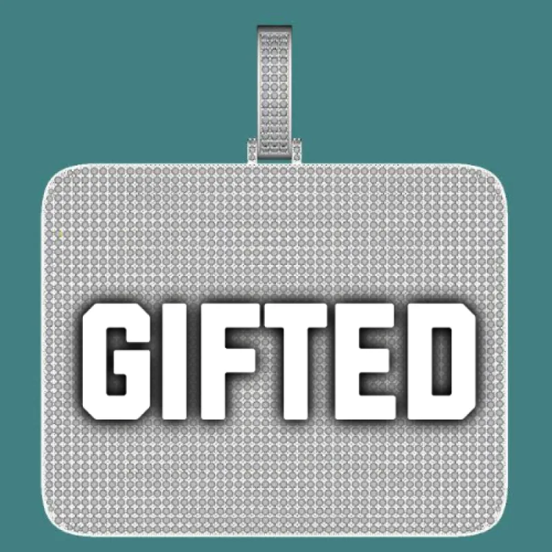 CUSTOM LETTER NECKLACE 3D BIG SQUARE sold by The GUU Shop