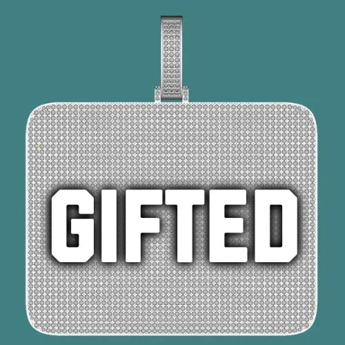 CUSTOM LETTER NECKLACE 3D BIG SQUARE sold by The GUU Shop