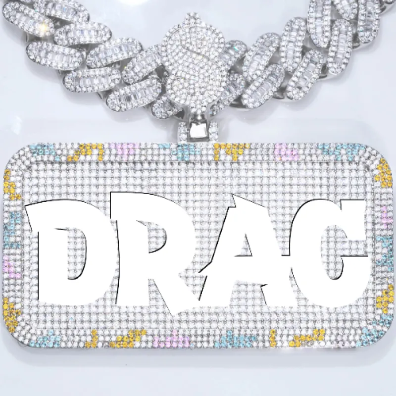 CUSTOM LETTER NECKLACE 3D COLORFUL SQUARE sold by The GUU Shop