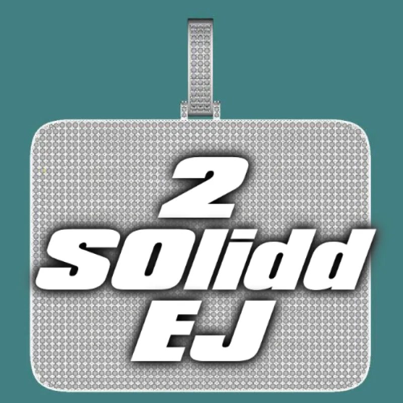 CUSTOM LETTER NECKLACE 3D BIG SQUARE sold by The GUU Shop