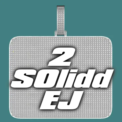 CUSTOM LETTER NECKLACE 3D BIG SQUARE sold by The GUU Shop