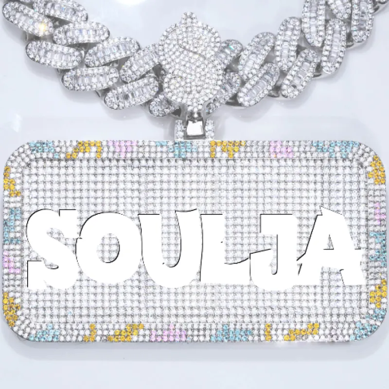 CUSTOM LETTER NECKLACE 3D COLORFUL SQUARE sold by The GUU Shop