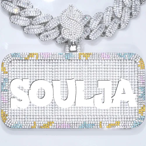 CUSTOM LETTER NECKLACE 3D COLORFUL SQUARE sold by The GUU Shop