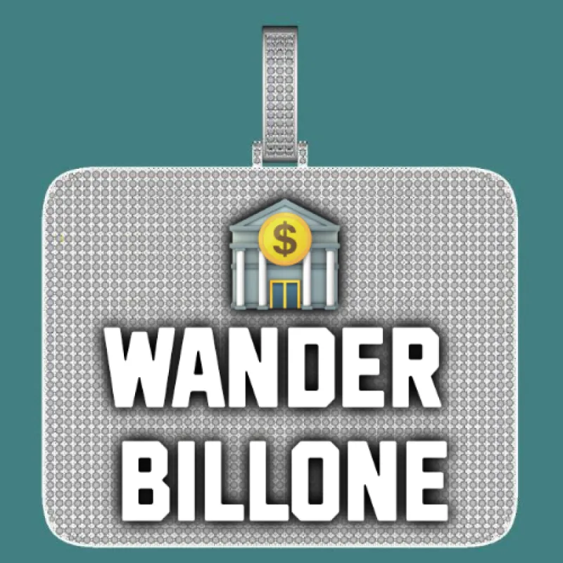 CUSTOM LETTER NECKLACE 3D BIG SQUARE sold by The GUU Shop