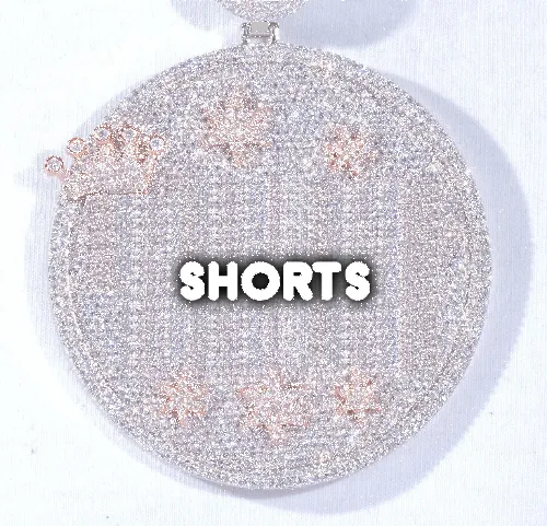 CUSTOM LETTER NECKLACE 3D BIG CROWN DISC sold by The GUU Shop