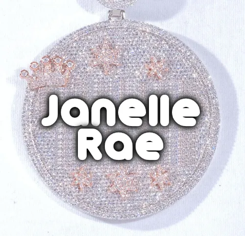 CUSTOM LETTER NECKLACE 3D BIG CROWN DISC sold by The GUU Shop