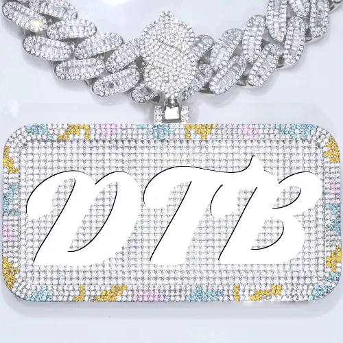 CUSTOM LETTER NECKLACE 3D COLORFUL SQUARE sold by The GUU Shop