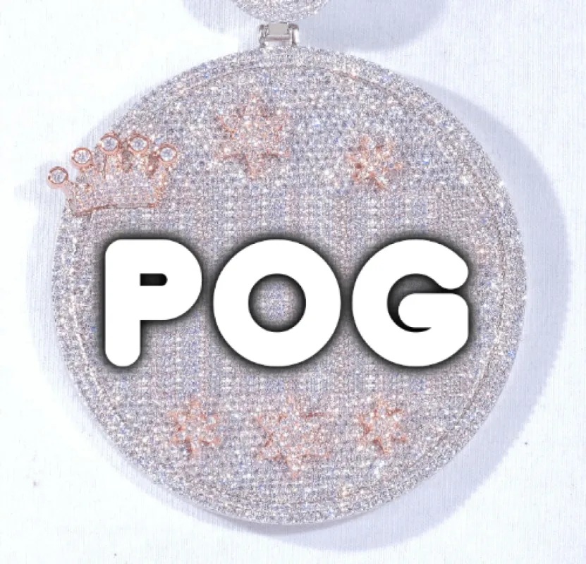 CUSTOM LETTER NECKLACE 3D BIG CROWN DISC sold by The GUU Shop