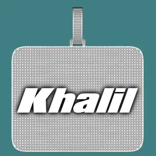 CUSTOM LETTER NECKLACE 3D BIG SQUARE sold by The GUU Shop