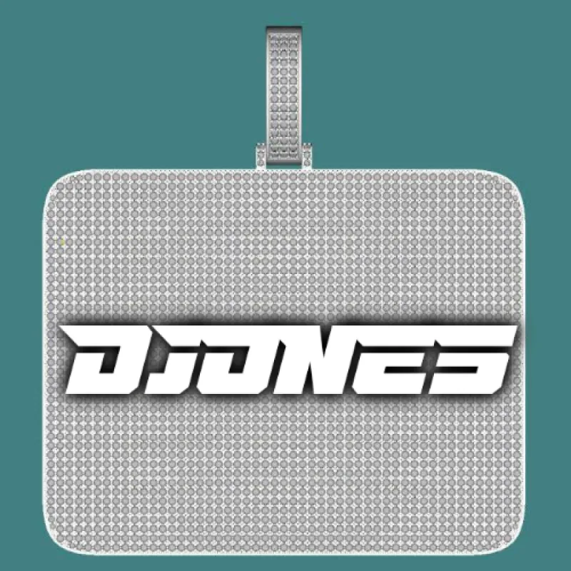 CUSTOM LETTER NECKLACE 3D BIG SQUARE sold by The GUU Shop