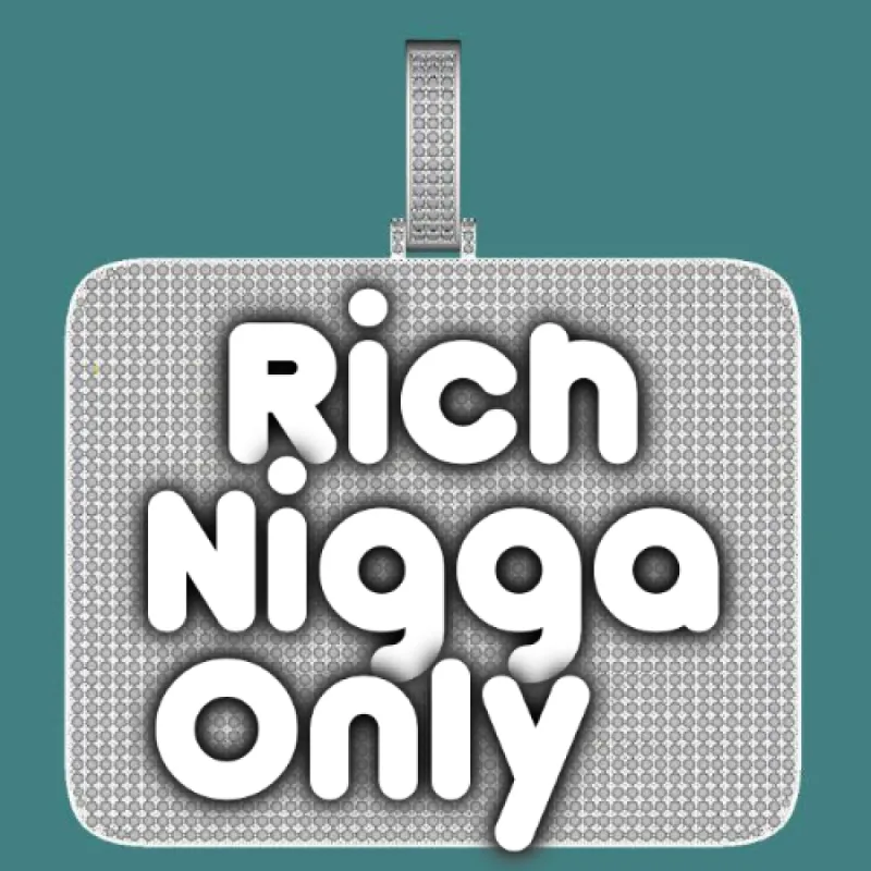 CUSTOM LETTER NECKLACE 3D BIG SQUARE sold by The GUU Shop