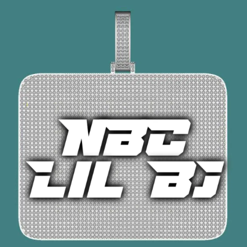 CUSTOM LETTER NECKLACE 3D BIG SQUARE sold by The GUU Shop