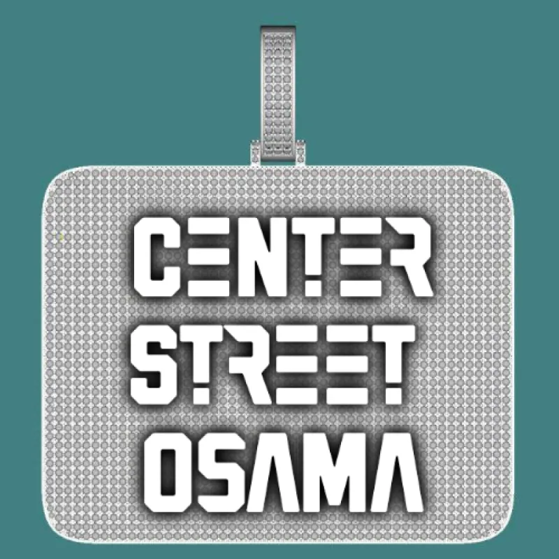 CUSTOM LETTER NECKLACE 3D BIG SQUARE sold by The GUU Shop