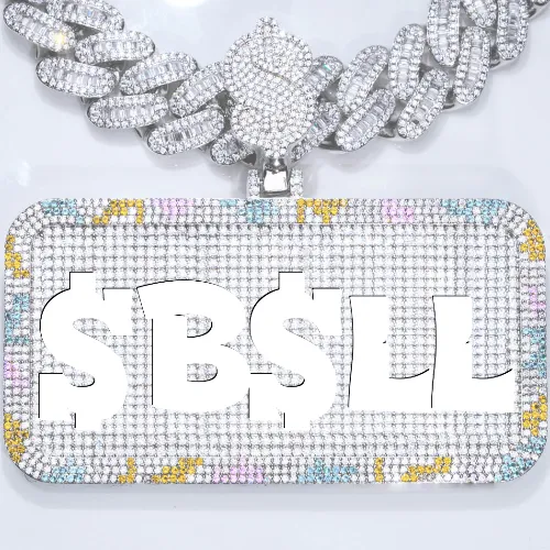 CUSTOM LETTER NECKLACE 3D COLORFUL SQUARE sold by The GUU Shop