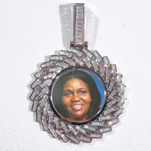 Large 3D Baguette Custom Picture Pendant sold by The GUU Shop