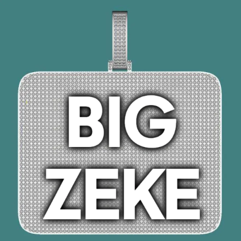 CUSTOM LETTER NECKLACE 3D BIG SQUARE sold by The GUU Shop