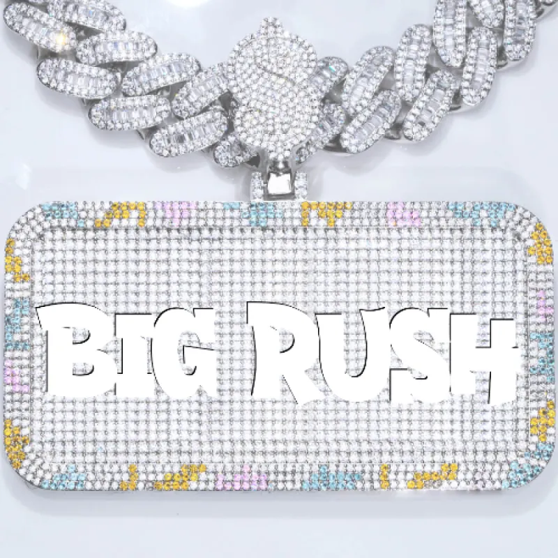 CUSTOM LETTER NECKLACE 3D COLORFUL SQUARE sold by The GUU Shop