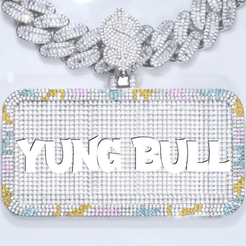 CUSTOM LETTER NECKLACE 3D COLORFUL SQUARE sold by The GUU Shop