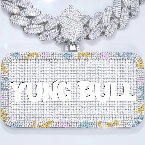 CUSTOM LETTER NECKLACE 3D COLORFUL SQUARE sold by The GUU Shop