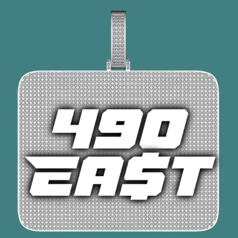 CUSTOM LETTER NECKLACE 3D BIG SQUARE sold by The GUU Shop