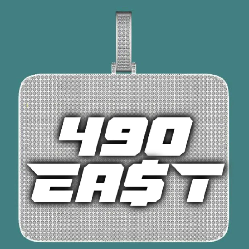 CUSTOM LETTER NECKLACE 3D BIG SQUARE sold by The GUU Shop