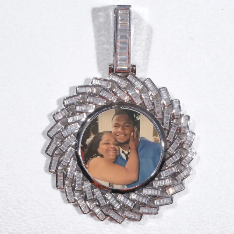 Large 3D Baguette Custom Picture Pendant sold by The GUU Shop