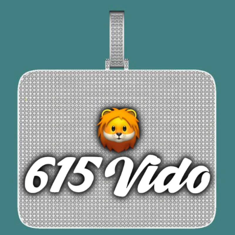 CUSTOM LETTER NECKLACE 3D BIG SQUARE sold by The GUU Shop