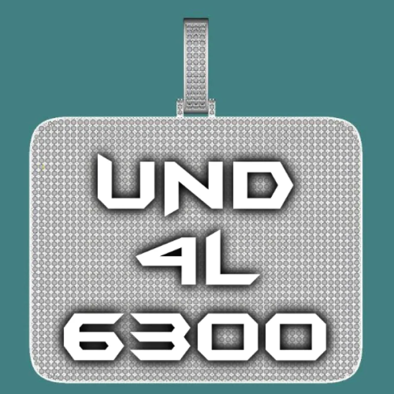 CUSTOM LETTER NECKLACE 3D BIG SQUARE sold by The GUU Shop