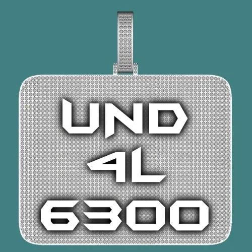 CUSTOM LETTER NECKLACE 3D BIG SQUARE sold by The GUU Shop