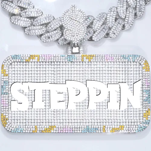 CUSTOM LETTER NECKLACE 3D COLORFUL SQUARE sold by The GUU Shop