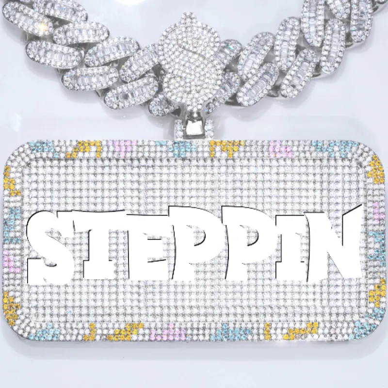 CUSTOM LETTER NECKLACE 3D COLORFUL SQUARE sold by The GUU Shop