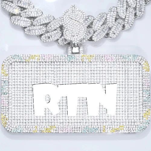 CUSTOM LETTER NECKLACE 3D COLORFUL SQUARE sold by The GUU Shop