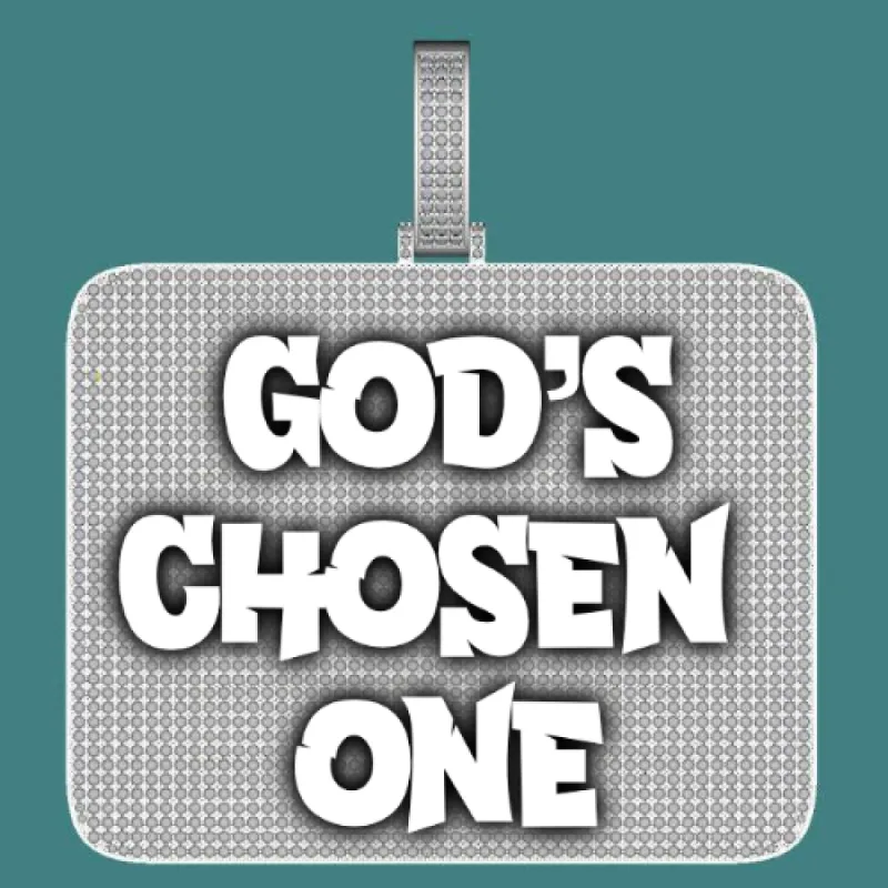 CUSTOM LETTER NECKLACE 3D BIG SQUARE sold by The GUU Shop