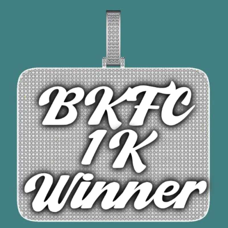 CUSTOM LETTER NECKLACE 3D BIG SQUARE sold by The GUU Shop