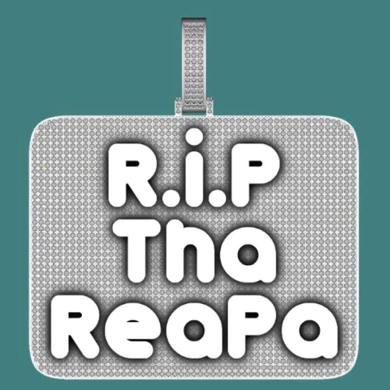 CUSTOM LETTER NECKLACE 3D BIG SQUARE sold by The GUU Shop