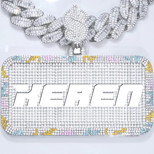 CUSTOM LETTER NECKLACE 3D COLORFUL SQUARE sold by The GUU Shop