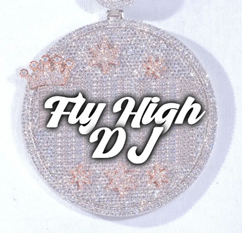 CUSTOM LETTER NECKLACE 3D BIG CROWN DISC sold by The GUU Shop