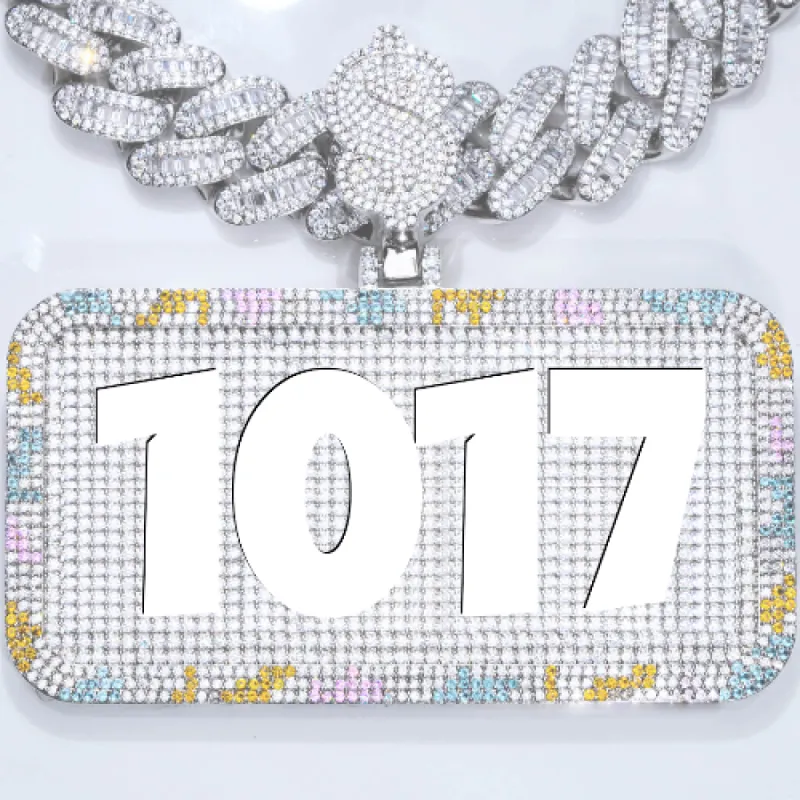 CUSTOM LETTER NECKLACE 3D COLORFUL SQUARE sold by The GUU Shop