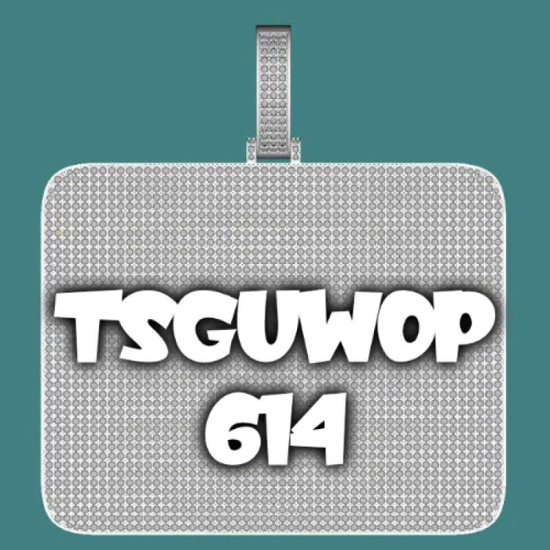 CUSTOM LETTER NECKLACE 3D BIG SQUARE sold by The GUU Shop