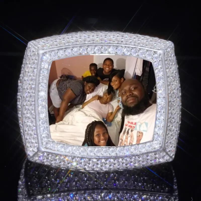 3D CUSTOM PICTURE ICED RING sold by The GUU Shop