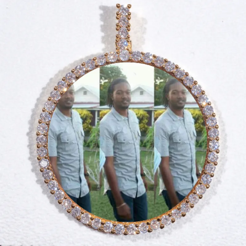 LARGE 3D CIRCLE CUSTOM PICTURE PENDANT sold by The GUU Shop