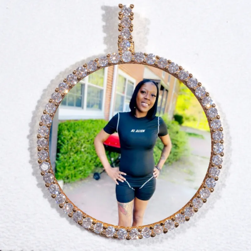 LARGE 3D CIRCLE CUSTOM PICTURE PENDANT sold by The GUU Shop