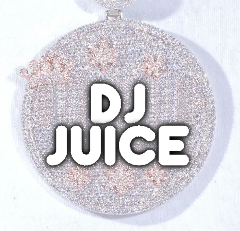 CUSTOM LETTER NECKLACE 3D BIG CROWN DISC sold by The GUU Shop