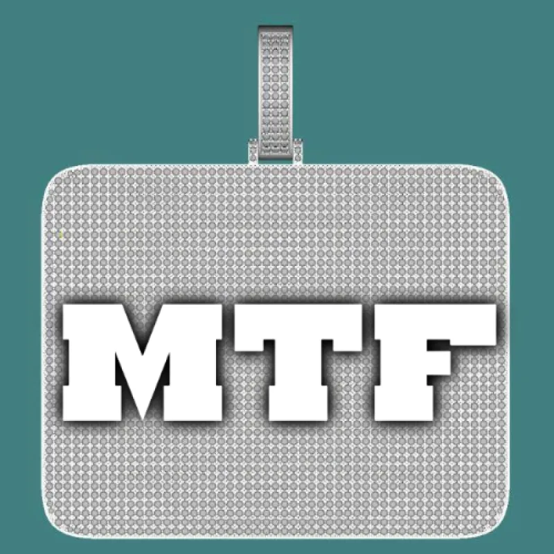 CUSTOM LETTER NECKLACE 3D BIG SQUARE sold by The GUU Shop