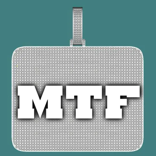 CUSTOM LETTER NECKLACE 3D BIG SQUARE sold by The GUU Shop