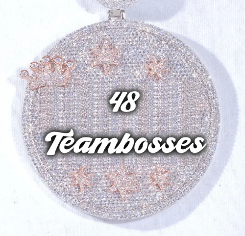 CUSTOM LETTER NECKLACE 3D BIG CROWN DISC sold by The GUU Shop