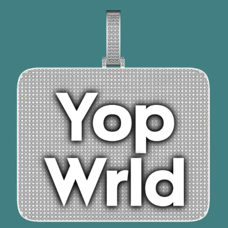 CUSTOM LETTER NECKLACE 3D BIG SQUARE sold by The GUU Shop