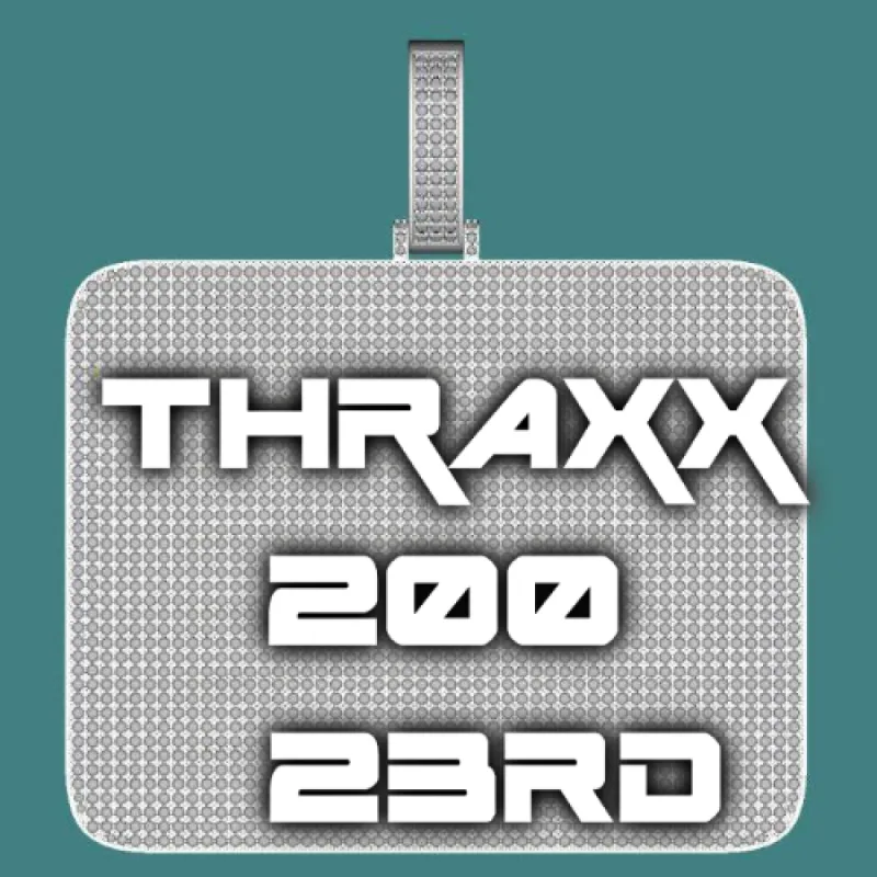 CUSTOM LETTER NECKLACE 3D BIG SQUARE sold by The GUU Shop